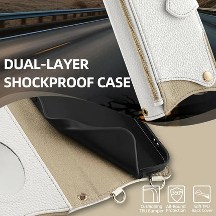 For OnePlus 13 Leather Case Wallet Stand Cover Irregular Tail Style with Chain Strap