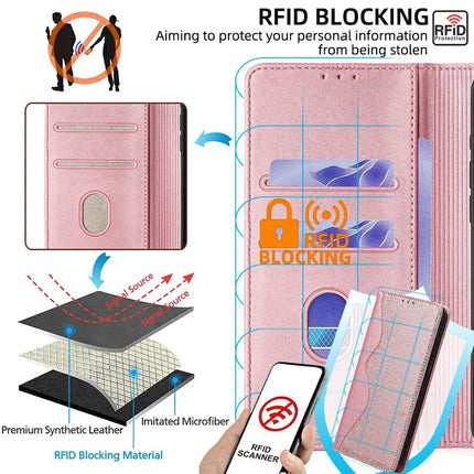 For OnePlus 13 Leather Case Wallet Stand Phone Cover with RFID Blocking
