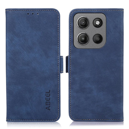 ABEEL For Motorola Moto G15 4G / G05 4G Wallet Phone Case Retro Leather Flip Cover with Stand - Blue