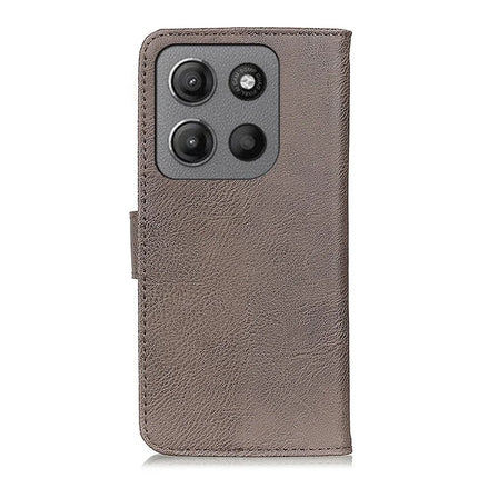 KHAZNEH For Motorola Moto G15 4G / G05 4G Wallet Case Cowhide Texture Leather Flip Phone Cover