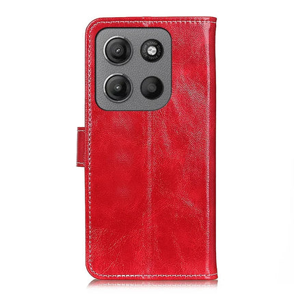 For Motorola Moto G15 4G / G05 4G Leather Case Wallet Phone Cover Crazy Horse Texture