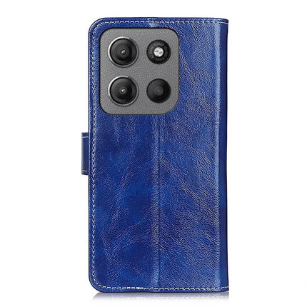 For Motorola Moto G15 4G / G05 4G Leather Case Wallet Phone Cover Crazy Horse Texture