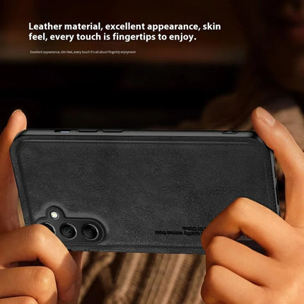 For Samsung Galaxy A36 5G Case Retro Texture Matte TPU + PU Leather Back Cover Support Magnetic Car Holder