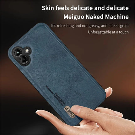 For Samsung Galaxy A06 Case Retro Texture Matte TPU + PU Leather Back Cover Support Magnetic Car Holder