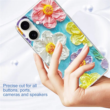 For iPhone 16 Plus Phone Case IMD Pattern Print PC TPU Mobile Cover