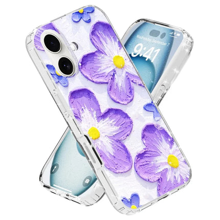 For iPhone 16 Plus Phone Case IMD Pattern Print PC TPU Mobile Cover