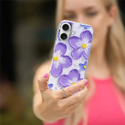 For iPhone 16 Plus Phone Case IMD Pattern Print PC TPU Mobile Cover
