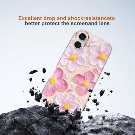 For iPhone 16 Plus Phone Case IMD Pattern Print PC TPU Mobile Cover