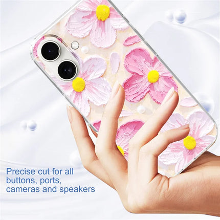 For iPhone 16 Plus Phone Case IMD Pattern Print PC TPU Mobile Cover