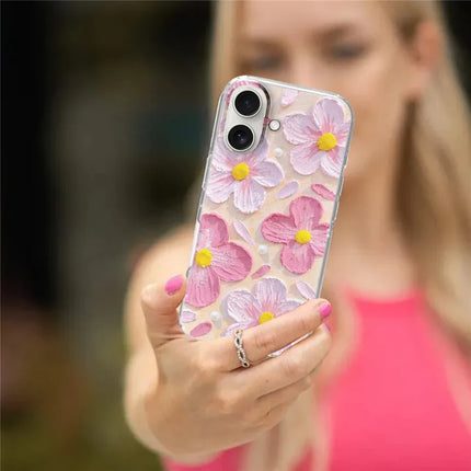 For iPhone 16 Plus Phone Case IMD Pattern Print PC TPU Mobile Cover