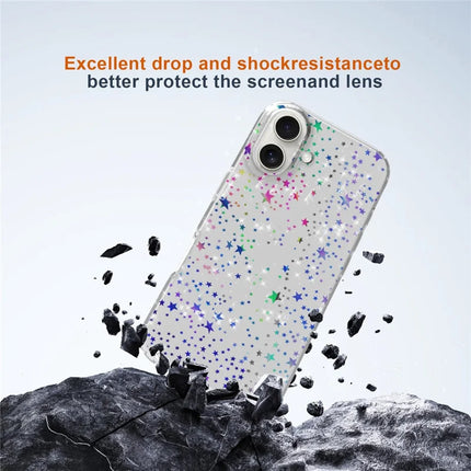 For iPhone 16 Plus Phone Case IMD Pattern Print PC TPU Mobile Cover
