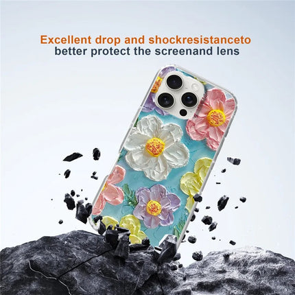 For iPhone 16 Pro Phone Case IMD Pattern Print PC TPU Mobile Cover