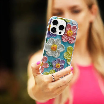 For iPhone 16 Pro Phone Case IMD Pattern Print PC TPU Mobile Cover