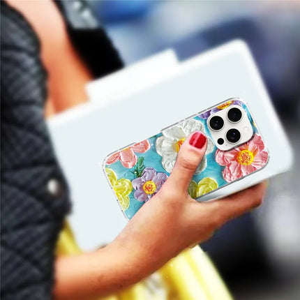 For iPhone 16 Pro Phone Case IMD Pattern Print PC TPU Mobile Cover