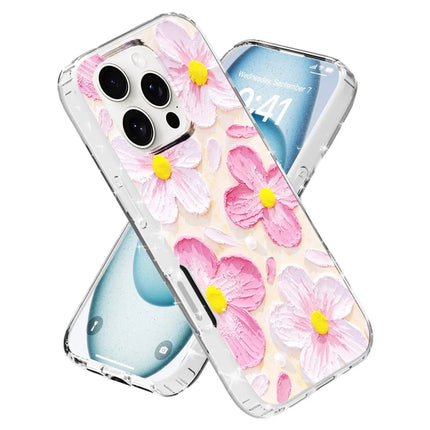 For iPhone 16 Pro Phone Case IMD Pattern Print PC TPU Mobile Cover