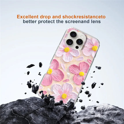 For iPhone 16 Pro Phone Case IMD Pattern Print PC TPU Mobile Cover