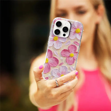 For iPhone 16 Pro Phone Case IMD Pattern Print PC TPU Mobile Cover