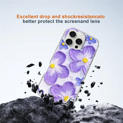 For iPhone 16 Pro Phone Case IMD Pattern Print PC TPU Mobile Cover