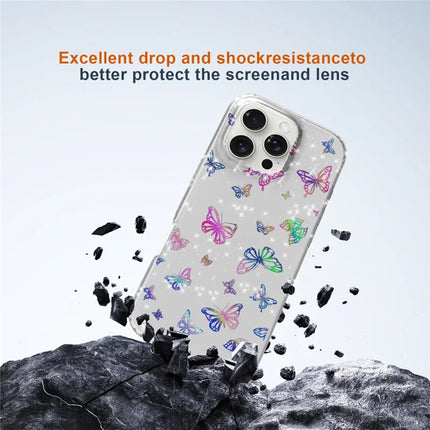 For iPhone 16 Pro Phone Case IMD Pattern Print PC TPU Mobile Cover