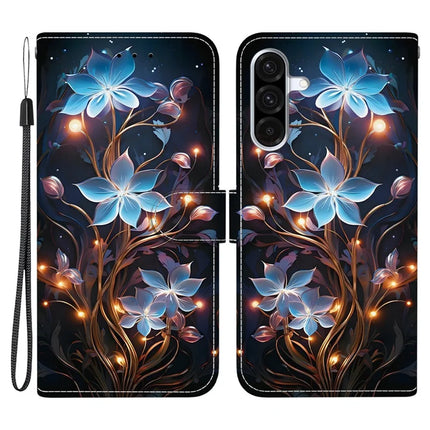 For Samsung Galaxy A26 5G Case Pattern Printing Anti-Drop Leather Flip Wallet Phone Cover with Lanyard - Small Lantern Flower
