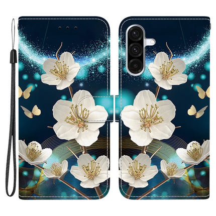 For Samsung Galaxy A26 5G Case Pattern Printing Anti-Drop Leather Flip Wallet Phone Cover with Lanyard - Magnolia