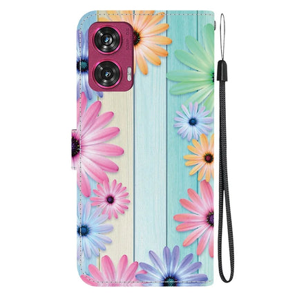 For Motorola Edge 50 Fusion 5G Case Pattern Printing Anti-Drop Leather Flip Wallet Phone Cover with Lanyard