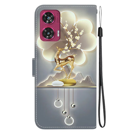 For Motorola Edge 50 Fusion 5G Case Pattern Printing Anti-Drop Leather Flip Wallet Phone Cover with Lanyard