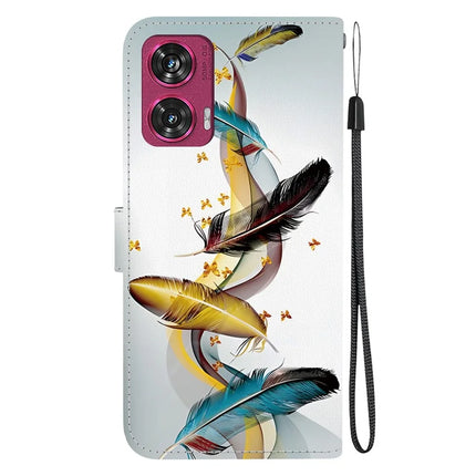 For Motorola Edge 50 Fusion 5G Case Pattern Printing Anti-Drop Leather Flip Wallet Phone Cover with Lanyard