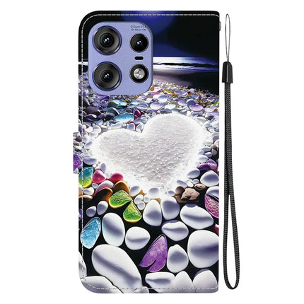 For Motorola Edge 50 Pro 5G Case Pattern Printing Anti-Drop Leather Flip Wallet Phone Cover with Lanyard