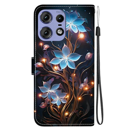 For Motorola Edge 50 Pro 5G Case Pattern Printing Anti-Drop Leather Flip Wallet Phone Cover with Lanyard
