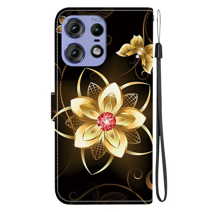 For Motorola Edge 50 Pro 5G Case Pattern Printing Anti-Drop Leather Flip Wallet Phone Cover with Lanyard