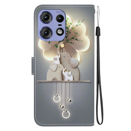 For Motorola Edge 50 Pro 5G Case Pattern Printing Anti-Drop Leather Flip Wallet Phone Cover with Lanyard