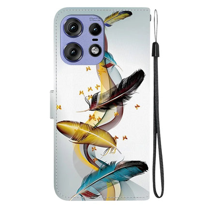 For Motorola Edge 50 Pro 5G Case Pattern Printing Anti-Drop Leather Flip Wallet Phone Cover with Lanyard