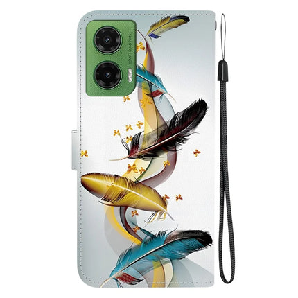 For Motorola Moto G35 5G Case Pattern Printing Anti-Drop Leather Flip Wallet Phone Cover with Lanyard