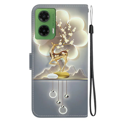 For Motorola Moto G35 5G Case Pattern Printing Anti-Drop Leather Flip Wallet Phone Cover with Lanyard