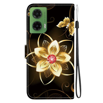 For Motorola Moto G35 5G Case Pattern Printing Anti-Drop Leather Flip Wallet Phone Cover with Lanyard