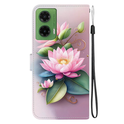 For Motorola Moto G35 5G Case Pattern Printing Anti-Drop Leather Flip Wallet Phone Cover with Lanyard