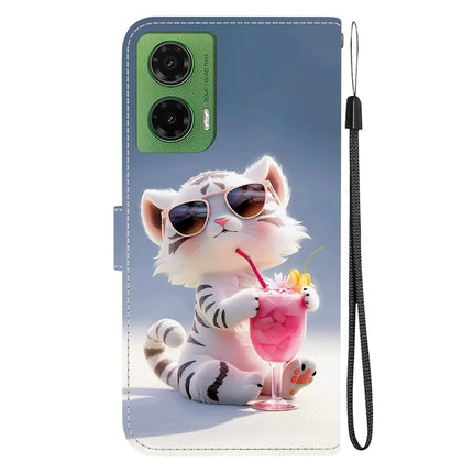 For Motorola Moto G35 5G Case Pattern Printing Anti-Drop Leather Flip Wallet Phone Cover with Lanyard