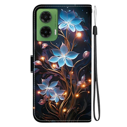 For Motorola Moto G35 5G Case Pattern Printing Anti-Drop Leather Flip Wallet Phone Cover with Lanyard