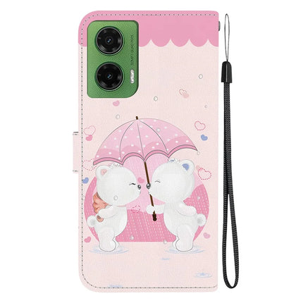 For Motorola Moto G35 5G Case Pattern Printing Anti-Drop Leather Flip Wallet Phone Cover with Lanyard