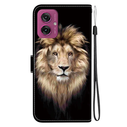 For Motorola Moto G55 5G Case Pattern Printing Anti-Drop Leather Flip Wallet Phone Cover with Lanyard