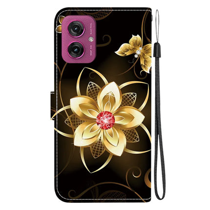 For Motorola Moto G55 5G Case Pattern Printing Anti-Drop Leather Flip Wallet Phone Cover with Lanyard