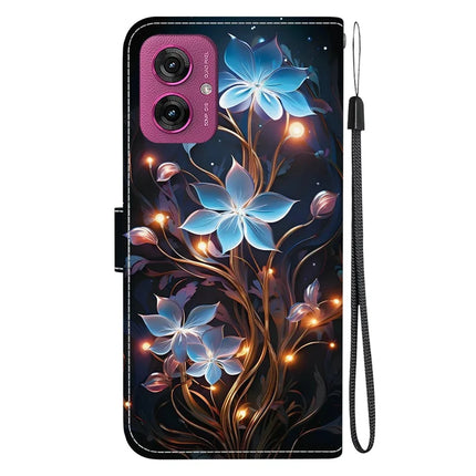 For Motorola Moto G55 5G Case Pattern Printing Anti-Drop Leather Flip Wallet Phone Cover with Lanyard