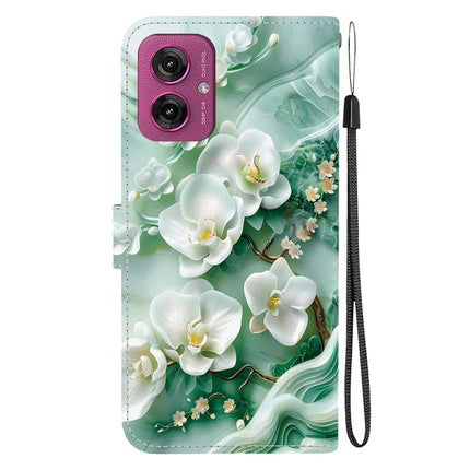 For Motorola Moto G55 5G Case Pattern Printing Anti-Drop Leather Flip Wallet Phone Cover with Lanyard