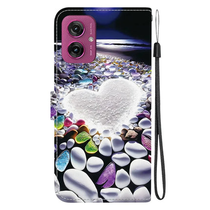 For Motorola Moto G55 5G Case Pattern Printing Anti-Drop Leather Flip Wallet Phone Cover with Lanyard