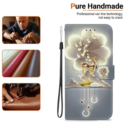 For Motorola Moto G75 5G Case Pattern Printing Anti-Drop Leather Flip Wallet Phone Cover with Lanyard
