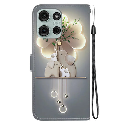 For Motorola Moto G75 5G Case Pattern Printing Anti-Drop Leather Flip Wallet Phone Cover with Lanyard