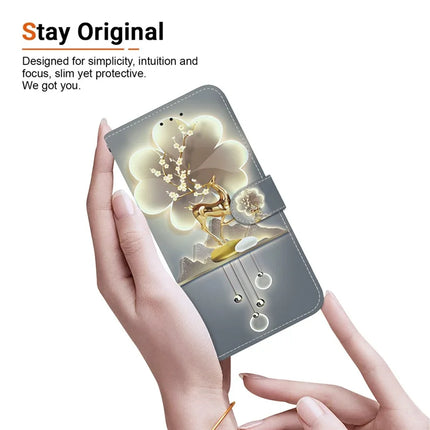 For Motorola Moto G85 5G Case Pattern Printing Anti-Drop Leather Flip Wallet Phone Cover with Lanyard
