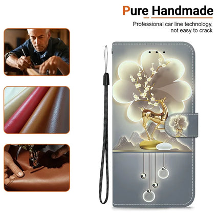 For Motorola Moto G85 5G Case Pattern Printing Anti-Drop Leather Flip Wallet Phone Cover with Lanyard