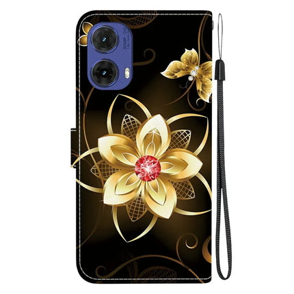 For Motorola Moto G85 5G Case Pattern Printing Anti-Drop Leather Flip Wallet Phone Cover with Lanyard
